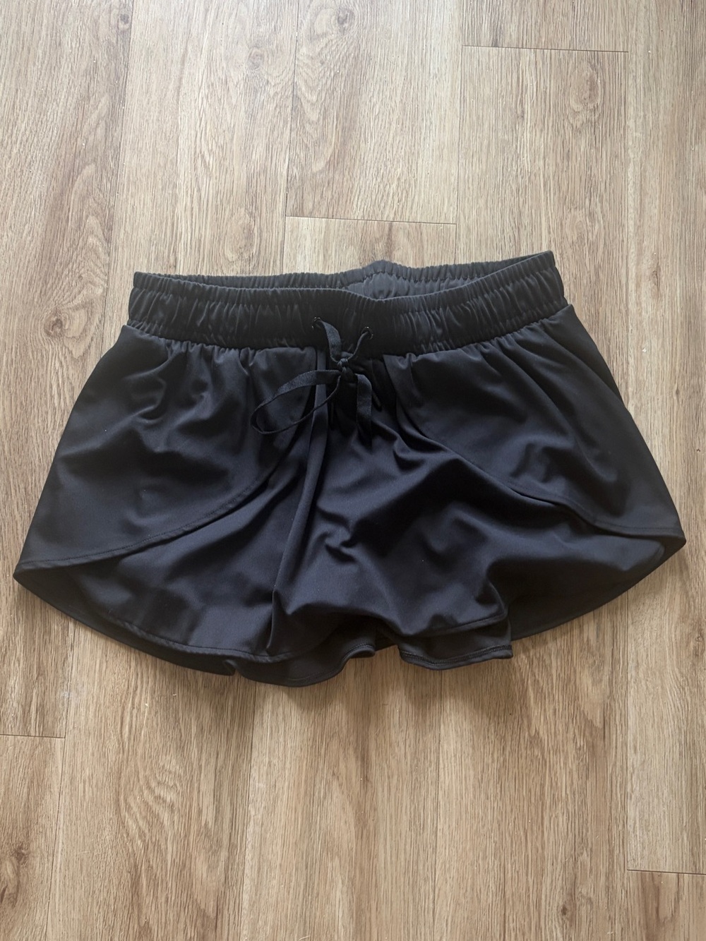 PINK Victoria's Secret Black Athletic Drawstring tulip  Skort